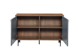 Gencho Gray & Walnut Finish Console Table