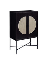 Colson Black Finish Wine Cabinet