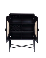 Colson Black Finish Wine Cabinet