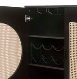 Colson Black Finish Wine Cabinet