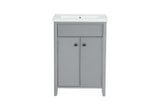 Eirlys Gray Finish Sink Cabinet