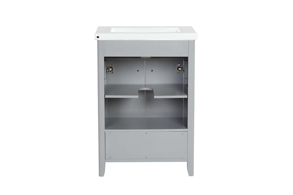 Eirlys Gray Finish Sink Cabinet