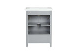 Eirlys Gray Finish Sink Cabinet