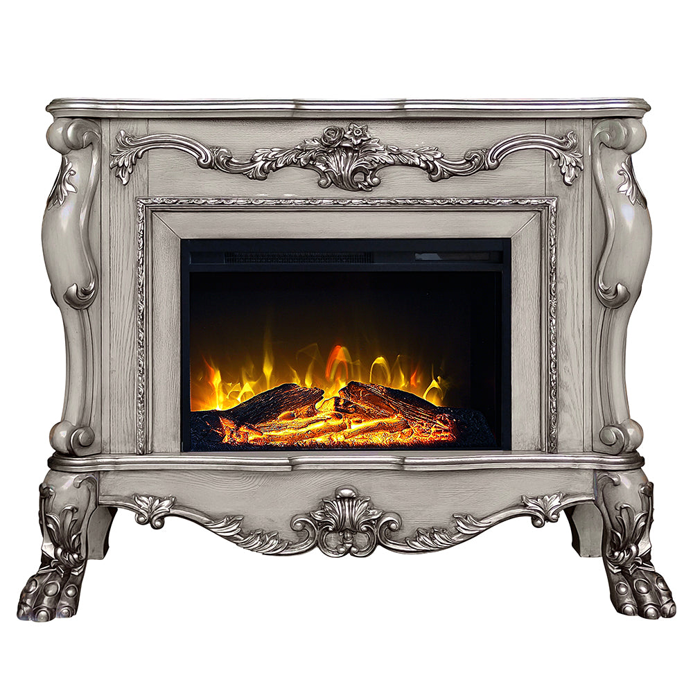 Dresden Vintage Bone White Finish Fireplace