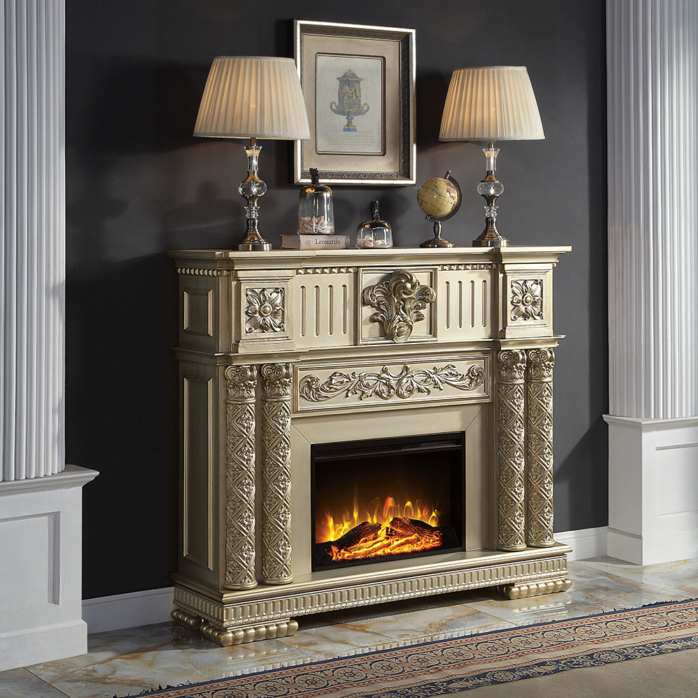 Vendom Gold Patina Finish Fireplace