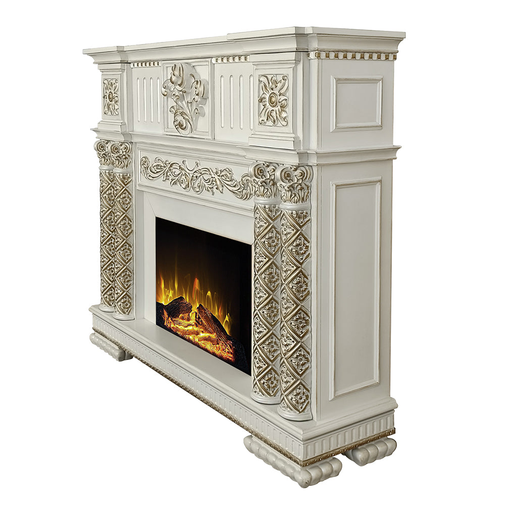 Vendom Antique Pearl Finish Fireplace