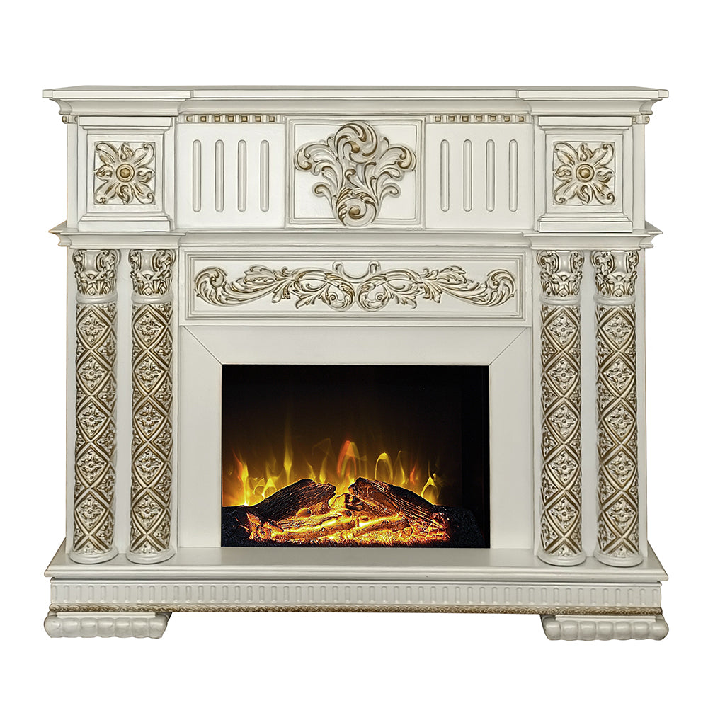 Vendom Antique Pearl Finish Fireplace