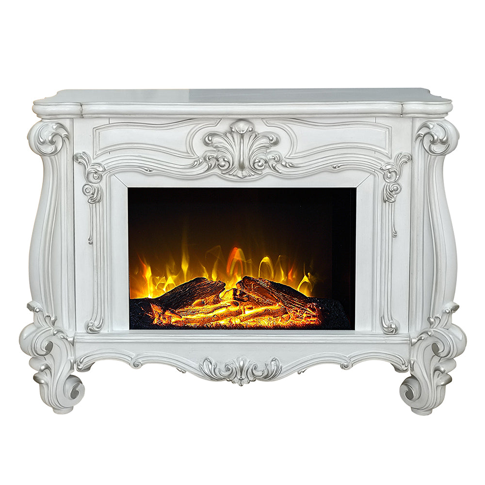 Versailles Bone White Finish Fireplace