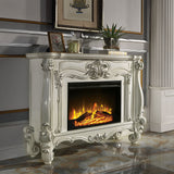 Versailles Bone White Finish Fireplace