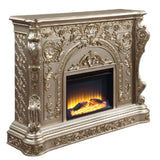 Zabrina Antique Silver Finish Fireplace