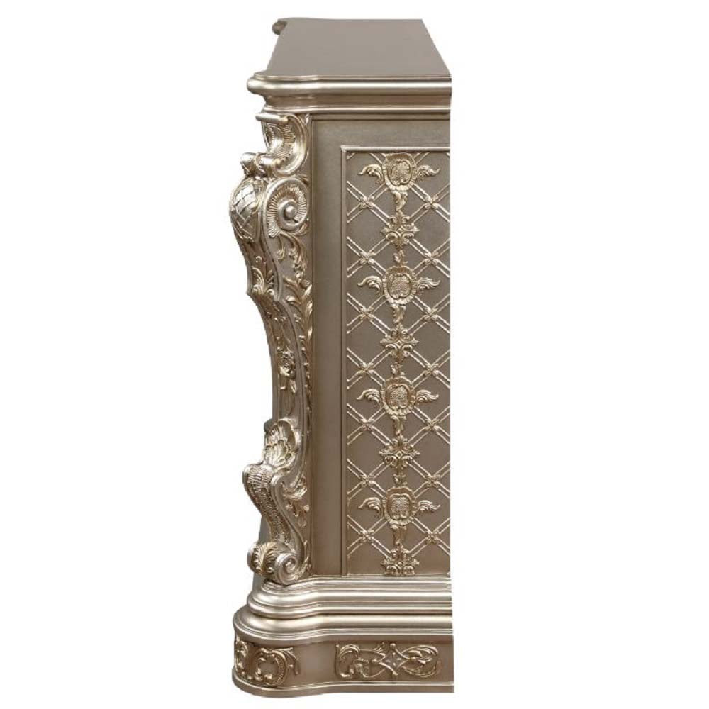 Zabrina Antique Silver Finish Fireplace