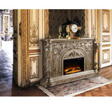 Zabrina Antique Silver Finish Fireplace