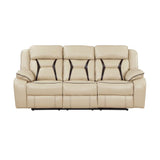 Amite Beige Double Reclining Living Room Set