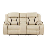 Amite Beige Double Reclining Living Room Set