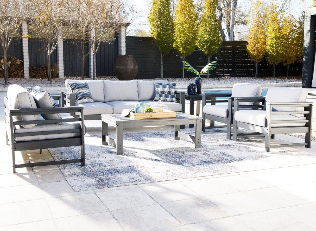 Amora Charcoal Gray Outdoor Conversation Set