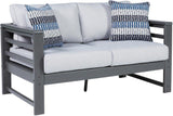 Amora Charcoal Gray Outdoor Conversation Set