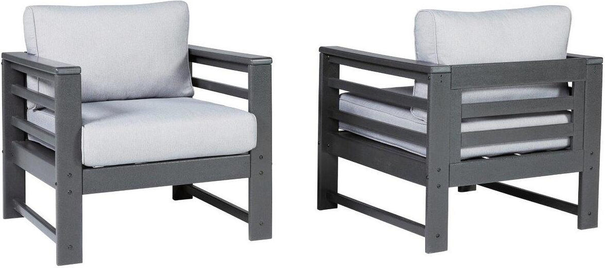 Amora Charcoal Gray Outdoor Conversation Set