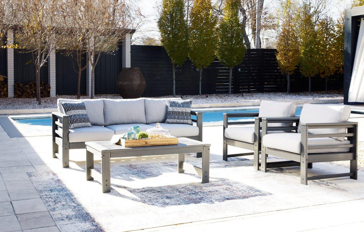 Amora Charcoal Gray Outdoor Conversation Set