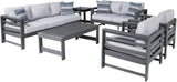 Amora Charcoal Gray Outdoor Conversation Set