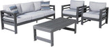 Amora Charcoal Gray Outdoor Conversation Set