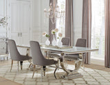 Antoine Clear Chrome Dining Room Set