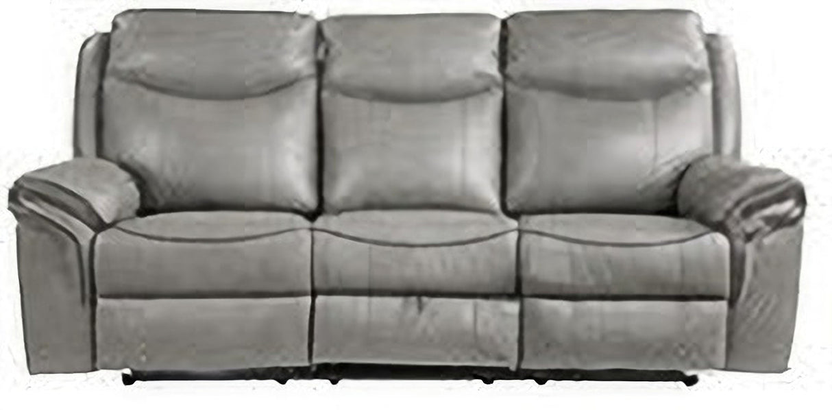 Aram Gray Glider Reclining Living Room Set With Center Drop Down Cup Holders