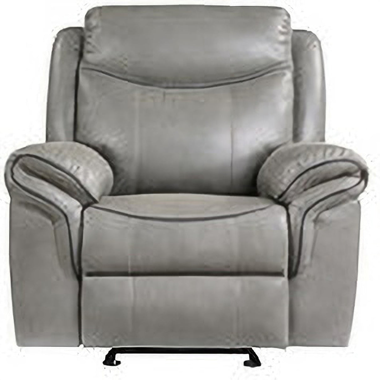 Aram Gray Glider Reclining Living Room Set With Center Drop Down Cup Holders