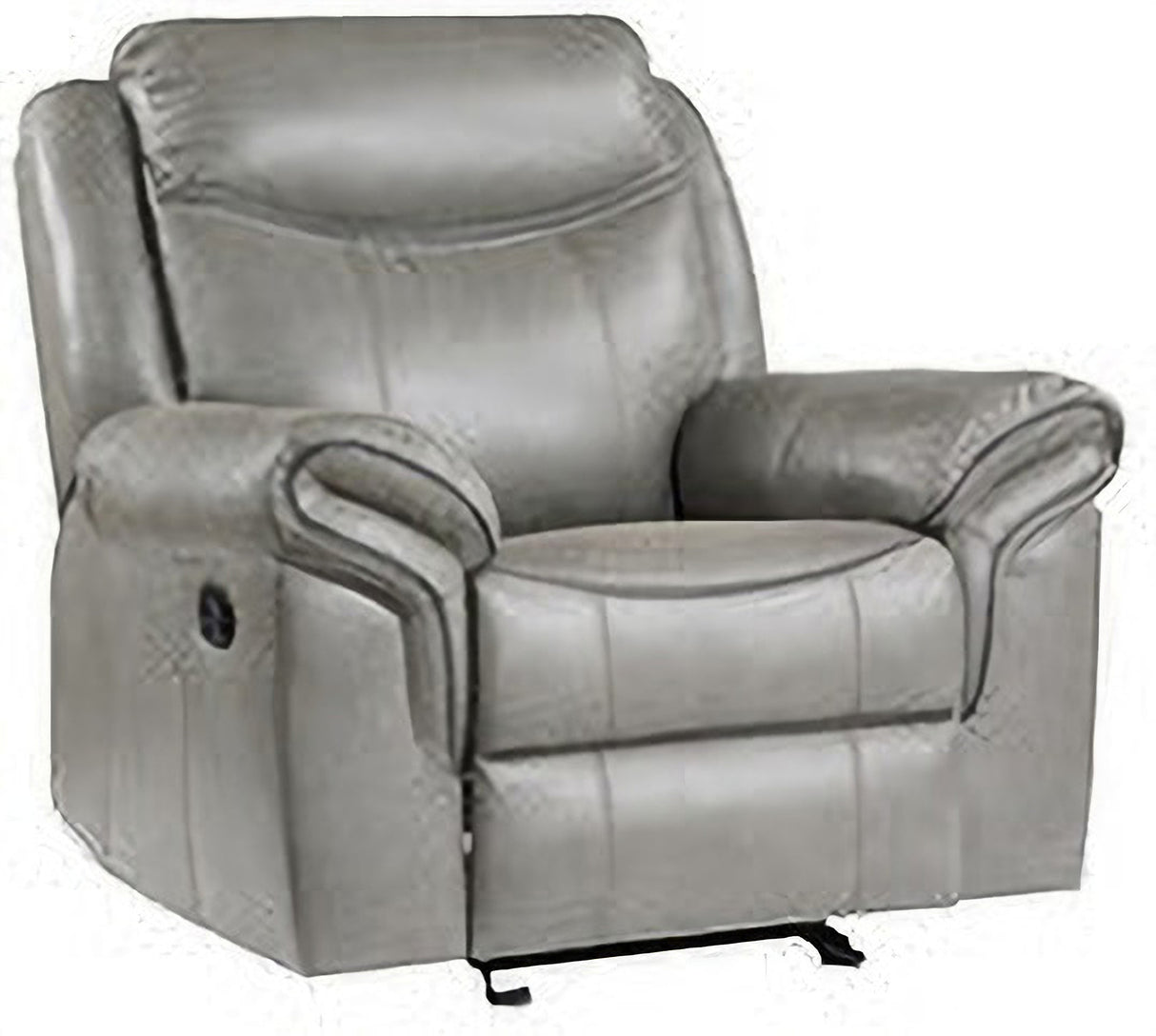 Aram Gray Glider Reclining Living Room Set With Center Drop Down Cup Holders