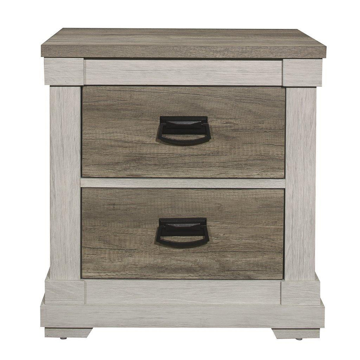 Arcadia White And Weathered Gray Youth Panel Bedroom Set