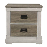 Arcadia White And Weathered Gray Youth Panel Bedroom Set