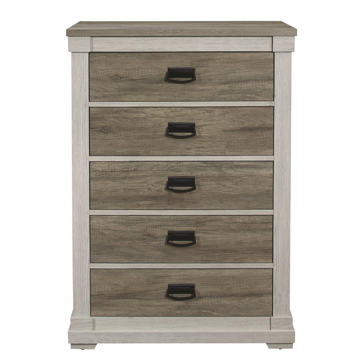 Arcadia White And Weathered Gray Youth Panel Bedroom Set