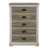 Arcadia White And Weathered Gray Youth Panel Bedroom Set