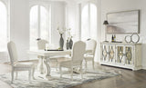 Arlendyne Antique White Extendable Dining Room Set