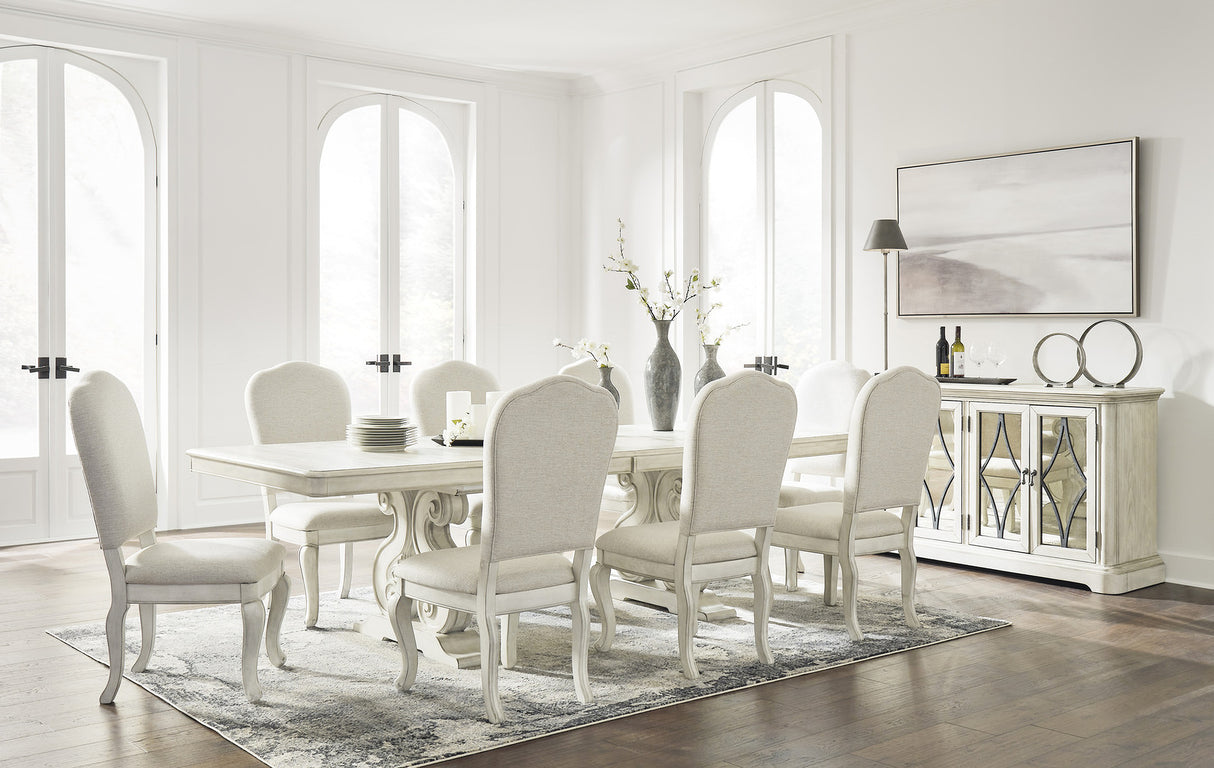 Arlendyne Antique White Extendable Dining Room Set