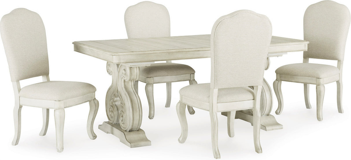 Arlendyne Antique White Extendable Dining Room Set