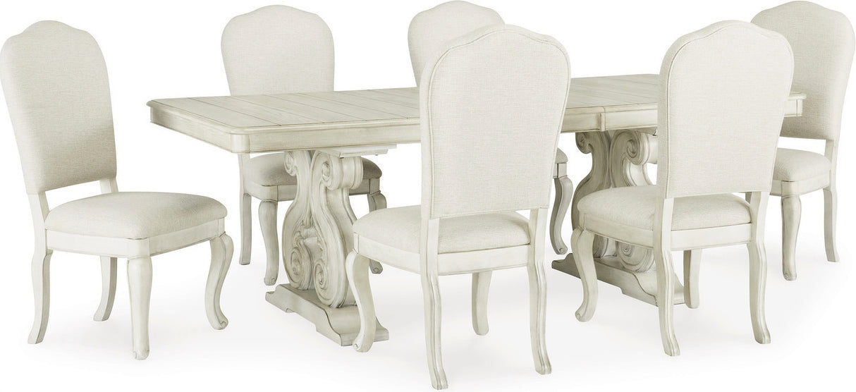 Arlendyne Antique White Extendable Dining Room Set