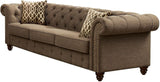 Aurelia Brown Linen Living Room Set