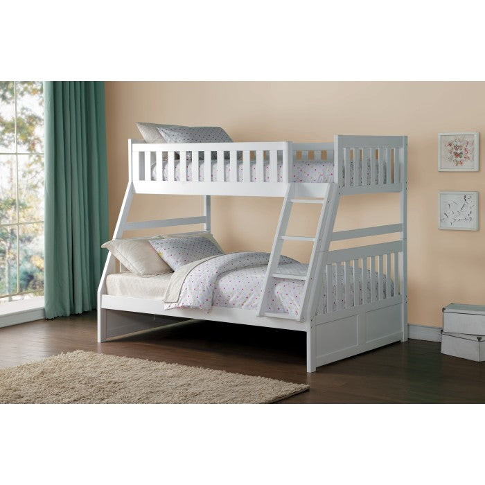 Galen White Twin/Full Bunk Bed