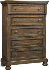 Flynnter Medium Brown Panel Bedroom Set