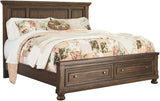 Flynnter Medium Brown Panel Storage Bedroom Set