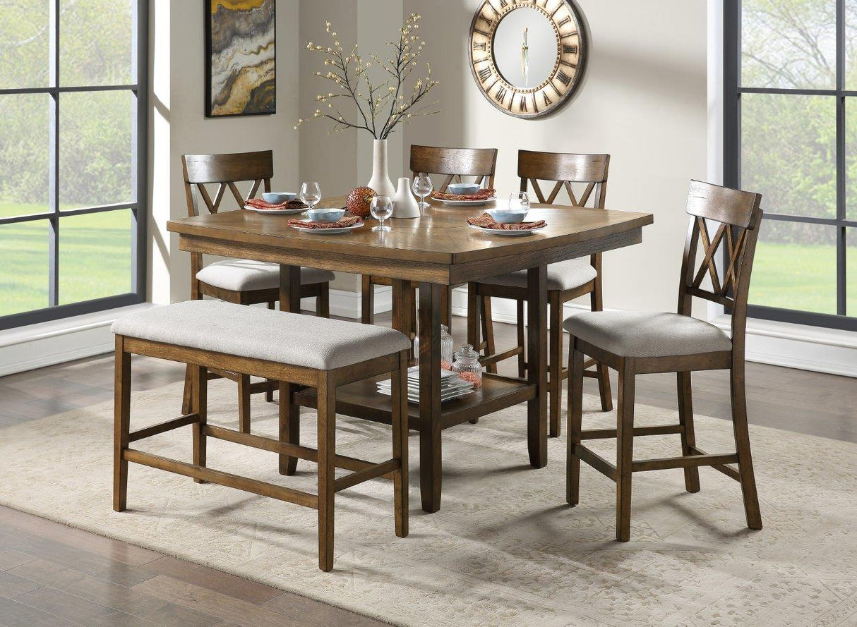 Balin Light Oak Counter Height Dining Room Set