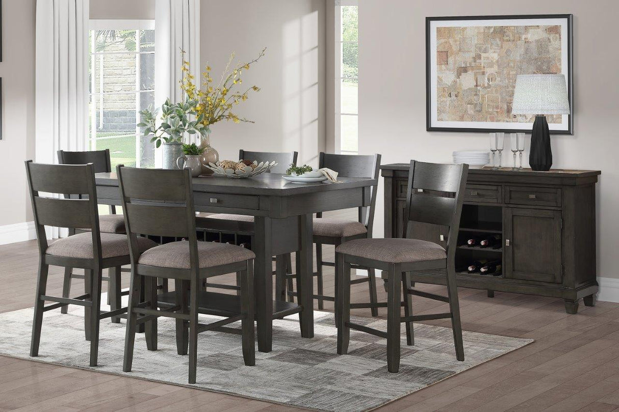 Baresford Gray Counter Height Dining Room Set