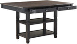 Baywater Natural And Black Counter Height Dining Room Set