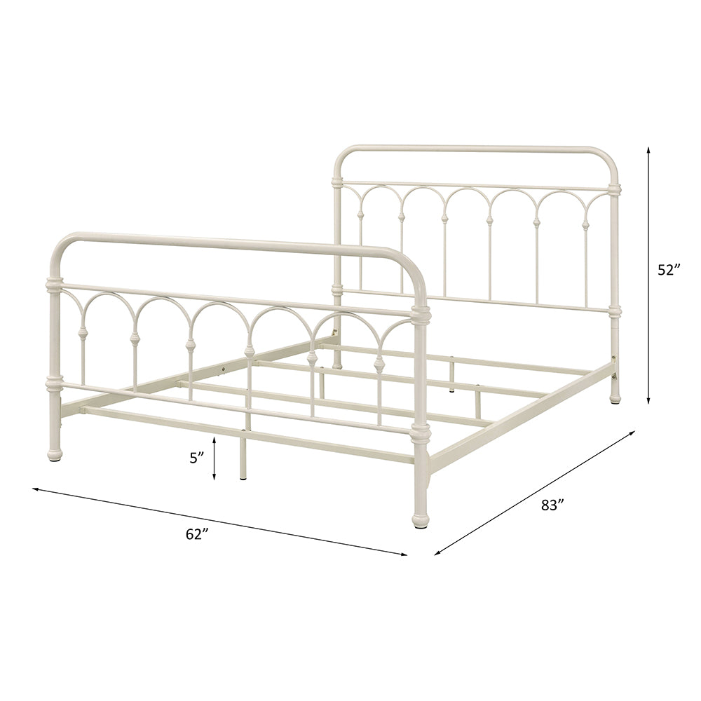 Citron White Finish Queen Bed