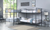 Cordelia Sandy Black, Dark Bronze Hand-Brushed Finish Twin/Full Bunk Bed