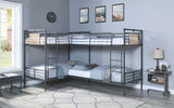 Cordelia Sandy Black, Dark Bronze Hand-Brushed Finish Twin/Twin Bunk Bed