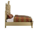 Seville Synthetic Leather & Gold Finish Eastern King Bed