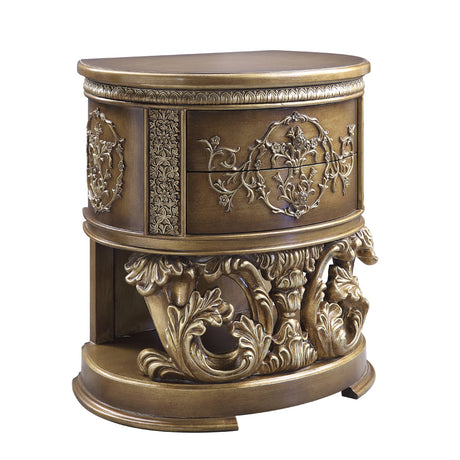 Constantine Brown & Gold Finish Nightstand