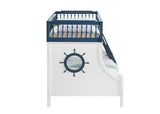 Farah Navy Blue & White Finish Bunk Bed