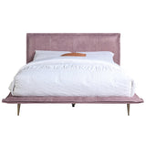 Metis Pink Top Grain Leather Eastern King Bed